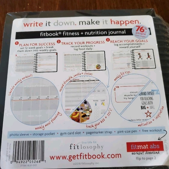 3/$15 SALE💲💥BNIP Fitlosophy Fitbook - Picture 2 of 2